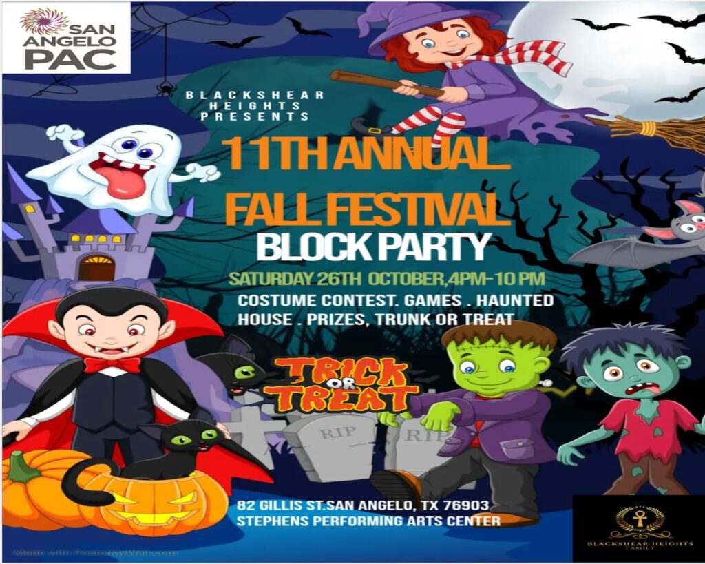 11th Annual Fall Festival Block Party at San Angelo Performing Arts Center