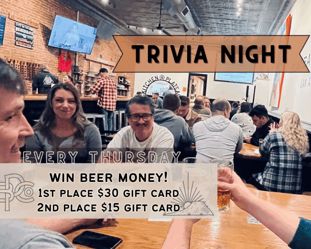 Trivia Night At Plateau Brewing Company @ Plateau Brewing Co.